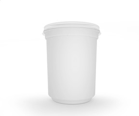 Blank fermented milk product packaging isolated on white background. 3d render