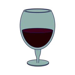 Wine cup drink isolated