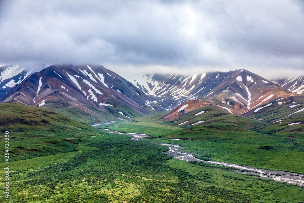 Wall mural polychrome overlook at denali national park, alaska