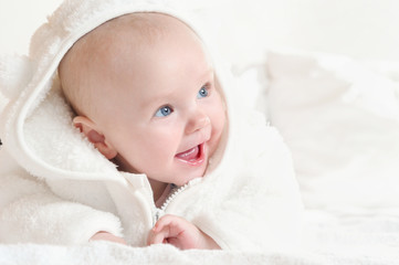 adorable happy cute little girl with wide smile