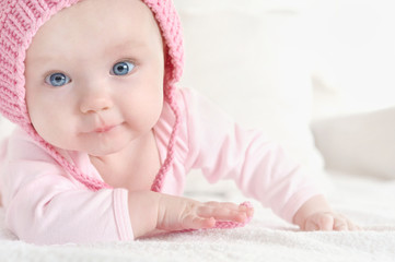 adorable happy cute little girl with wide smile