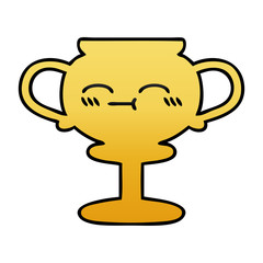 gradient shaded cartoon trophy