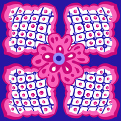 Mexican talavera ceramic tile pattern.