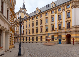 Fototapeta na wymiar Wroclaw. Old Town Street.