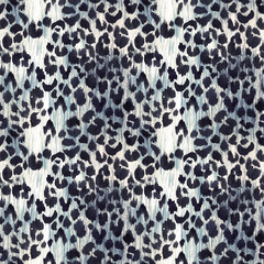 Watercolor leopard jaguar texture vector pattern