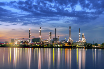 Oil refinery plant .