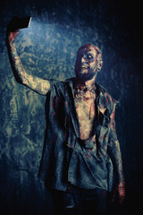 taking selfie zombie