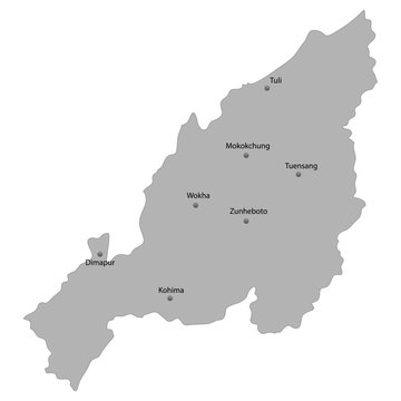 High Quality map state of India.