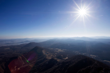 View from top of Klek mountain in Croatia
