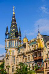 Fototapeta na wymiar View of Europe Square in Batumi, Georgia
