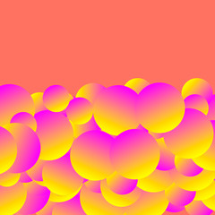 Futuristic abstract vector background with gradient spheres.