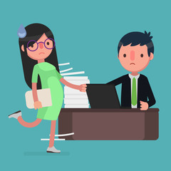 Fototapeta premium Business people vector illustrator