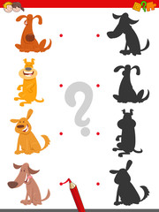 Fototapeta premium shadow game with funny cartoon dogs