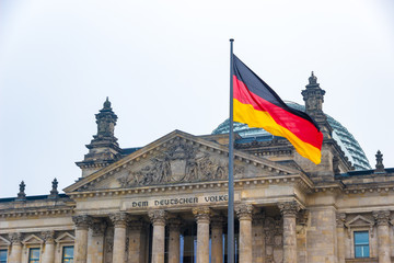 Fototapeta na wymiar The Bundestag (Federal Diet) in Berlin, Germany, in winter