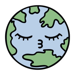 cute cartoon planet earth