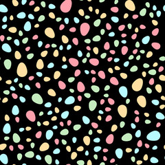 Seamless pattern with colorful Easter eggs. Vector