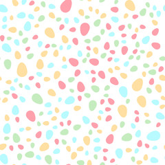 Seamless pattern with colorful Easter eggs. Vector