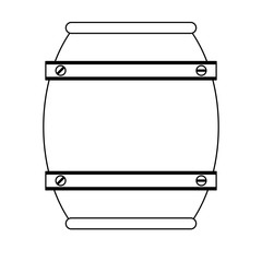 wine wooden barrel isolated black and white