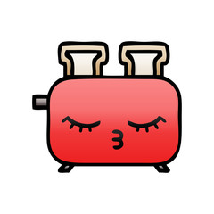 gradient shaded cartoon of a toaster