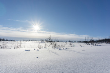 Fototapeta na wymiar Winterlandschaft Norwegen 
