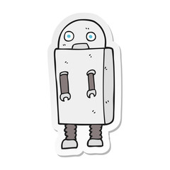 sticker of a cartoon robot