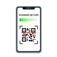 Smartphone scans bar code QR. modern technologies . vector