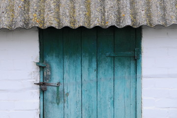 old wooden door