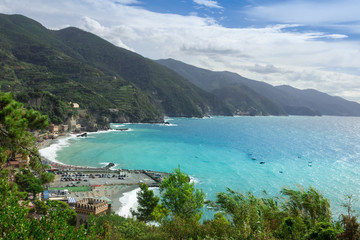 Fototapeta na wymiar Italian coast, Cinque Terre, Liguria