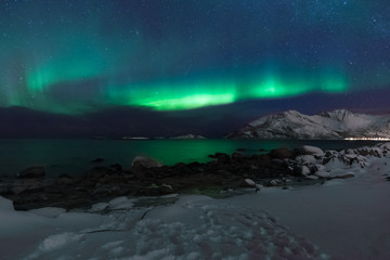 Fototapeta na wymiar Nordlichter in Tromsö, Norwegen