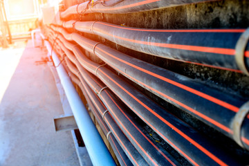 Flexible rubber cable cover.