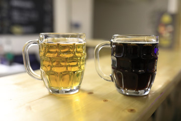 Stout and lager mugs