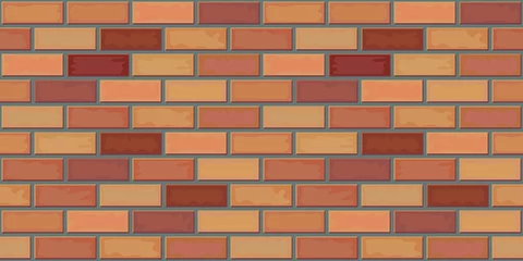 Wall murals Bricks Brick texture. Laying of stone blocks. Seamless pattern. Vector illustration.