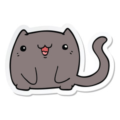 sticker of a cartoon cat