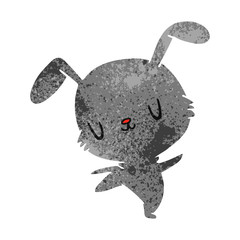 retro cartoon kawaii cute furry bunny