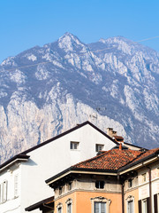 view of mount Monte San Martino over Lecco city