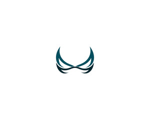 Fototapeta na wymiar Black wing logo symbol for a professional designer