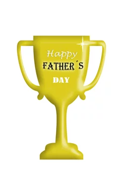 Copa, felicitación, día del padre, trofeo, aislada, fondo blanco. foto de  Stock | Adobe Stock