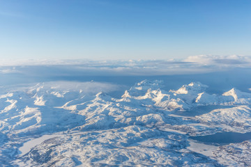 Norwegische Berge/Fjords aus der Luft