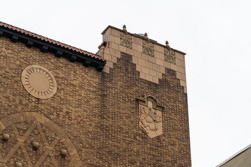 Intricate brick work on the outside of the Alabama Theater