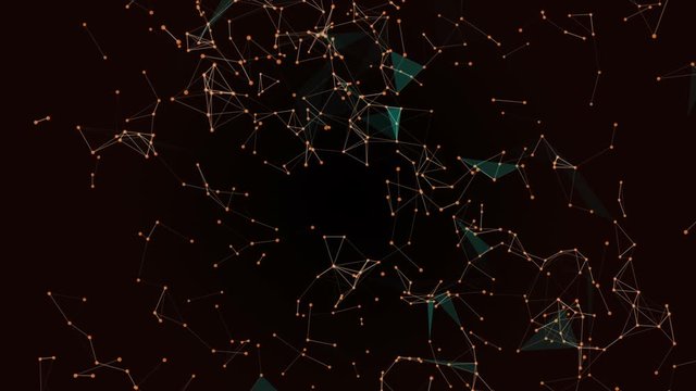 Abstract geometrical plexus with lines and dots conection