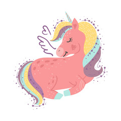Cute little magical unicorn.