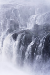 Detail des Wasserfalls Dettifoss, Island