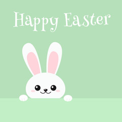 Obraz na płótnie Canvas Happy Easter Bunny greeting card