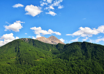 Beautiful summer landscape in the Alps mountains, near Sestriere ski resort, Italy