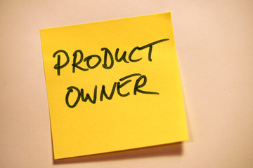 Scrum Agile Klebezettel Product Owner - obrazy, fototapety, plakaty