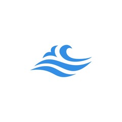Naklejka premium wave water sea logo vector icon illustration