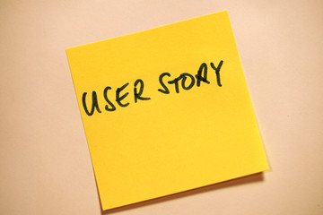 Scrum Agile Klebezettel User Story