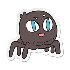 sticker of a cartoon spider