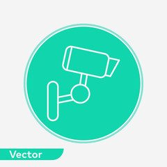 Security camera vector icon sign symbol