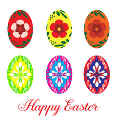 Easter egg set, vector flat isolated illustration